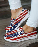 AMERICAN FLAG FLAT LOAFER SHOES