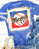 Baseball Mom Bleach Blue T-Shirt