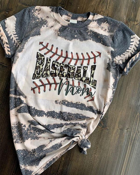 Baseball Mom Bleached Shirt