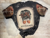 Football Mom Bleached T-Shirt