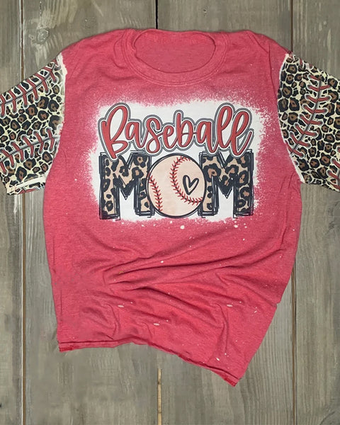 Baseball Mom Bleached Shirt