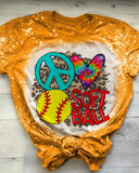 Softball Bleached T-Shirt