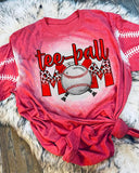 Tee-ball Mama Bleached Casual T-shirt
