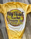 My Heart Is On That Field Softball Tee