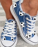 SOCCER PRINT CANVAS SHOES