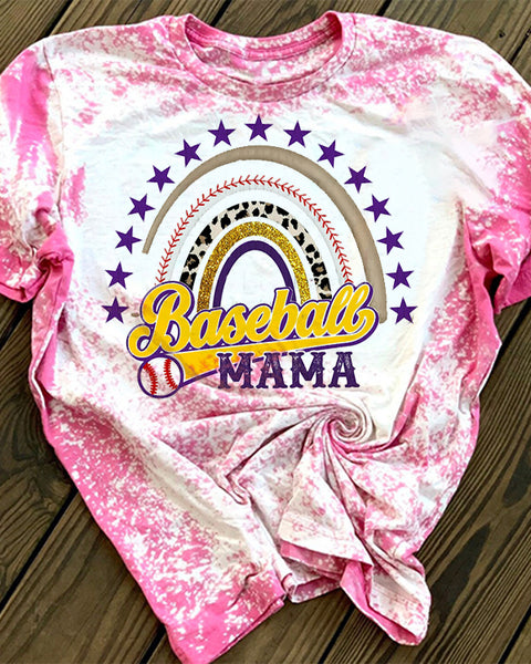 Baseball Mama Bleached T-Shirt