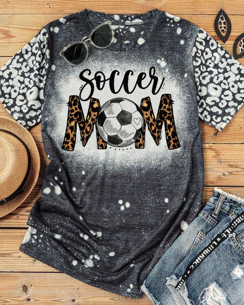 Soccer Mom Bleached Print T-shirt