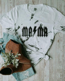 Distressed Acid Washed Mama Bleach T-Shirt