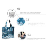 Women Geometric Lattice Handbags
