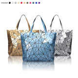 Women Geometric Lattice Handbags