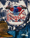 American Flag Bleached T-Shirt
