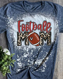 Peace Love Football Bleach Tee
