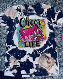 [Copy]Cheer Life Tie Dye Bleached Shirt