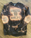 Gymnastics Momlife Bleached Sweatshirt