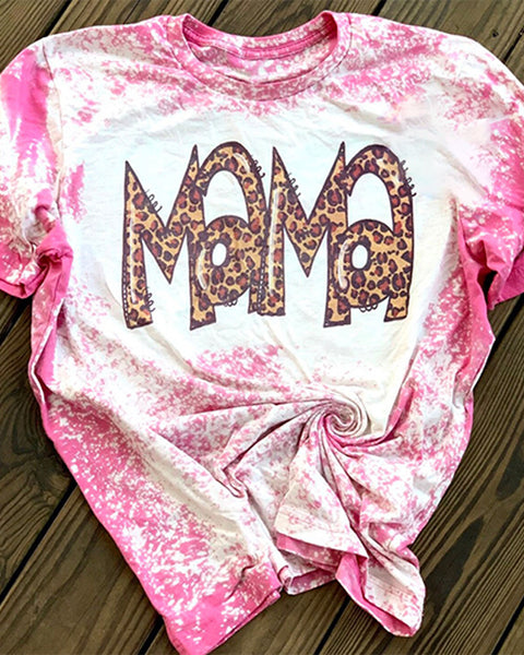 Mama Bleached Printed T-Shirt