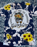 Sunflower Girl head Print T-shirt