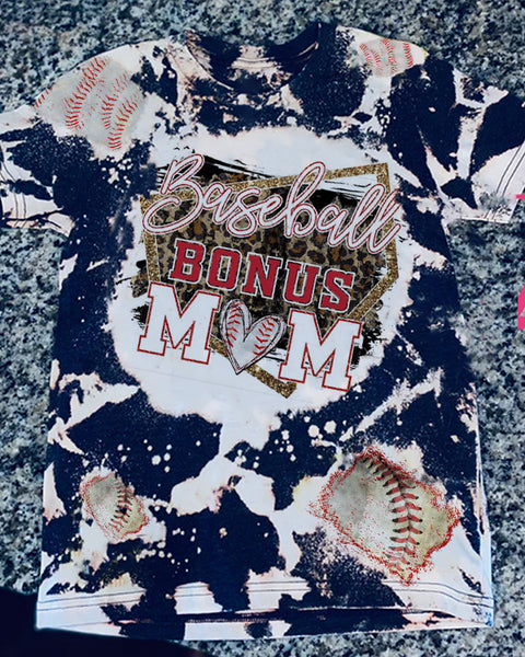Baseball Mom Bleached Shirt
