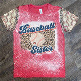 Baseball Mom Cheetah Bleached Shirt