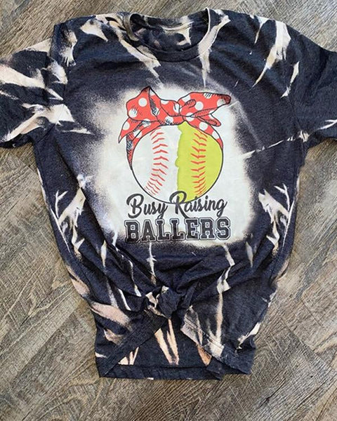 Baseball Bleached Short Sleeve Shirt