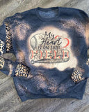 Baseball Mom Bleached Sweatshirt