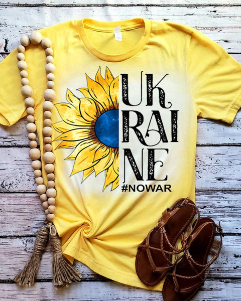 No War Ukraine Bleached T-shirt