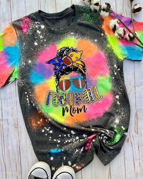 Football Mom Tie Dye T-Shirt