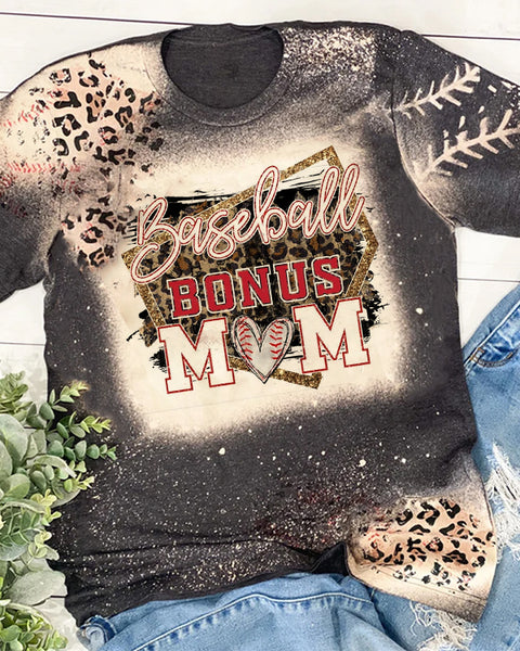 Baseball Mom Bleached Shirt