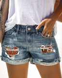 Basketball Printed Jeans Shorts