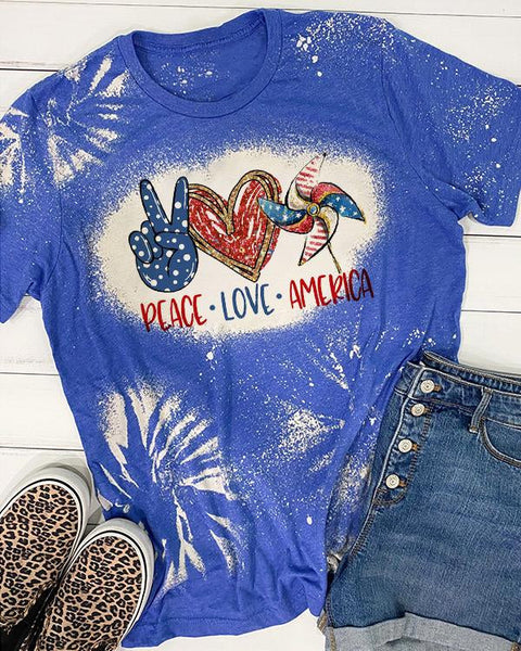 Peace Love America Pretty T-Shirt