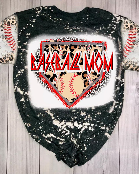 Baseball Mom Bleached T-Shirt