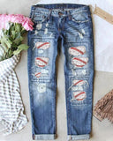 Baseball Fashion Straight Jeans