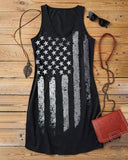 American Flag Star Striped Tank Mini Dress