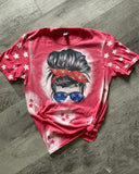 Messy Bun USA Bleached Shirt