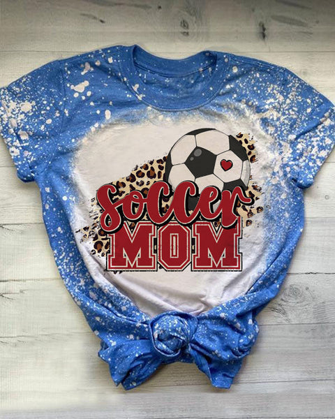 Soccer Mom Bleached Casual Short Sleeve T-shirt