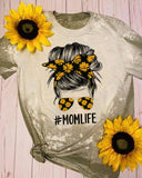 Momlife Bleached Printed T-Shirt