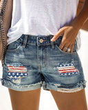 RIPPED DENIM SHORTS
