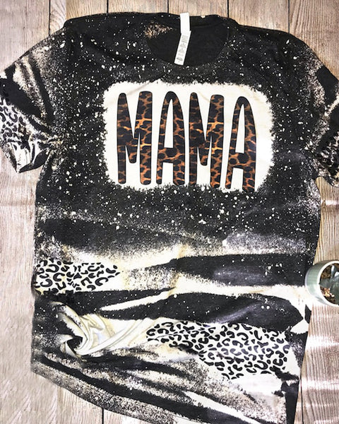 Mama Leopard Bleached T-Shirt