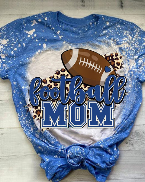 Football Mom Bleached Shirt