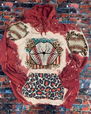 Baseball Lips Bleached Hooded Sweatshirt