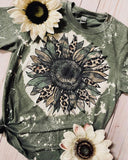 Bleached Camouflage Leopard Flower T-shirt