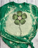 Baseball Flower Bleached T-Shirt