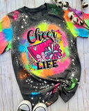 Cheer Life Tie Dye Bleached Shirt