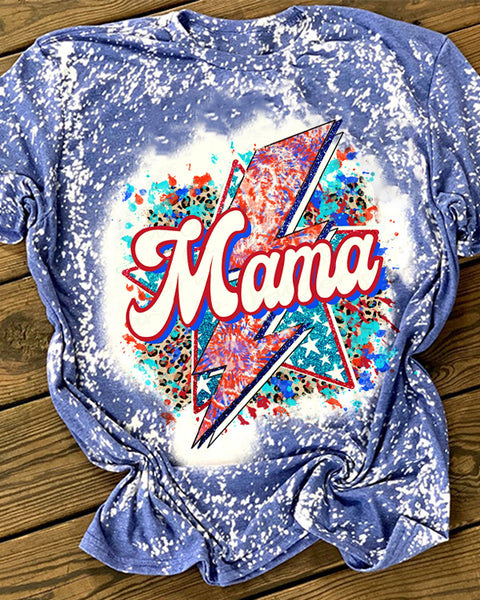 Mama Lightning Bleached T-shirt