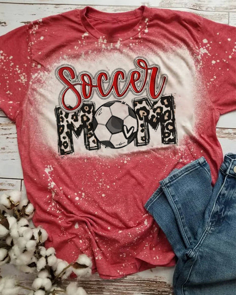 Soccer Mom Bleached Print T-shirt