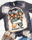 Basketball Mom Bleached T-Shirt