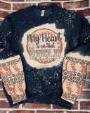 My Heart Is On That Field Bleached Sweatshirt