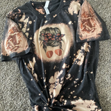 Football Mom Bleached T-Shirt