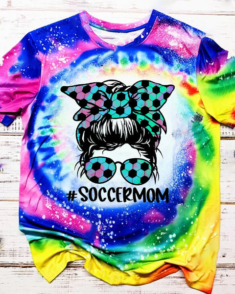 Soccer Mom Leopard Print Casual T-Shirt