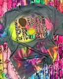 Softball Sister Printed Casual T-shirt