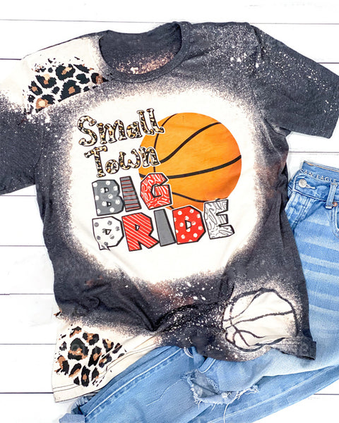 Small Town Big Pride Bleached T-Shirt